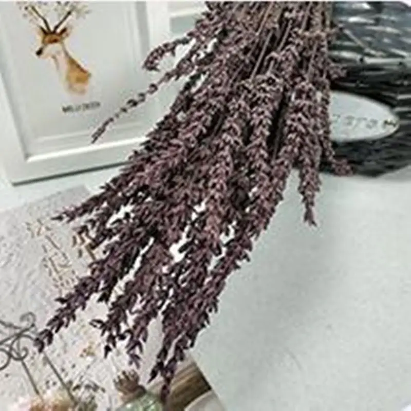Light Purple MiHuaGe Лаванда вечный цветок DIY ручной работы Цветы кафе клуб гостиная украшение дома Лаванда вечный сушеный цветок - Цвет: Light Purple