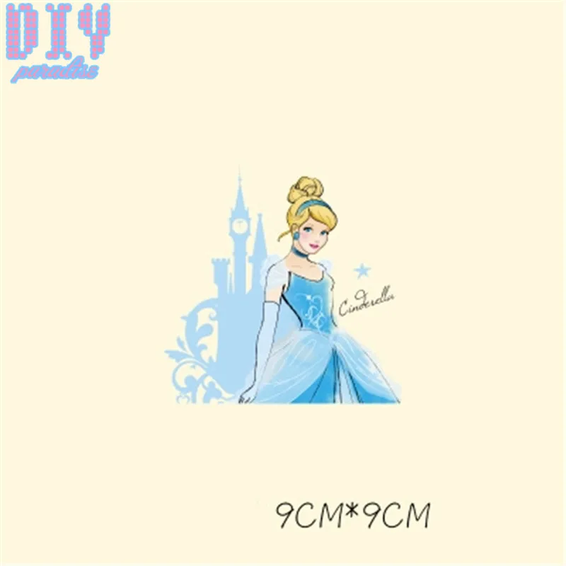 Мультфильм принцесса печатные теплопередачи патчи для одежды DIY Футболка железа на патч наклейки для аппликаций