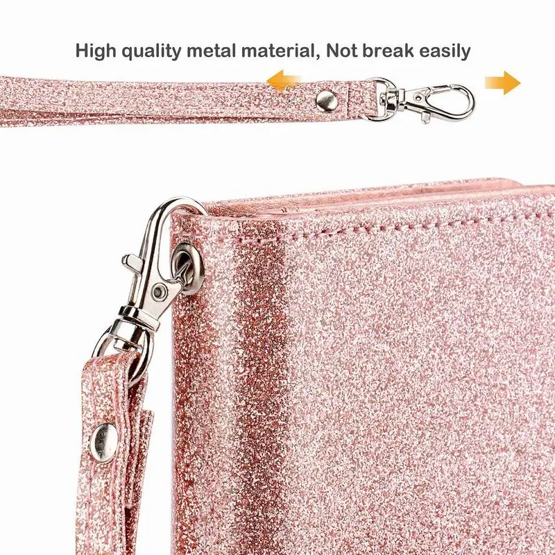 Стильный чехол книжка из искусственной кожи с магнитной застежкой розового