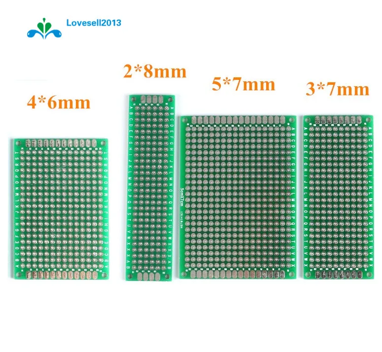 4 шт Двухсторонний Прототип PCB Луженая макетная плата 5x7 4x6 3x7 2x8 см каждый 1 FR4|fr4|fr4