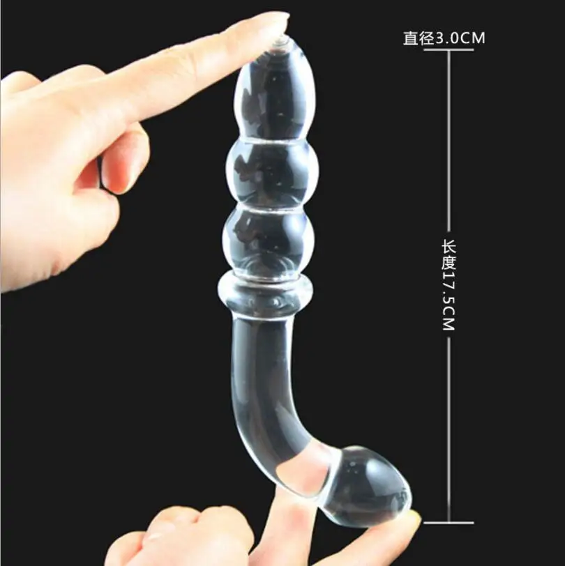 Стеклянный фаллоимитатор Pyrex искусственный пенис Дик Кристалл Анальный бисера