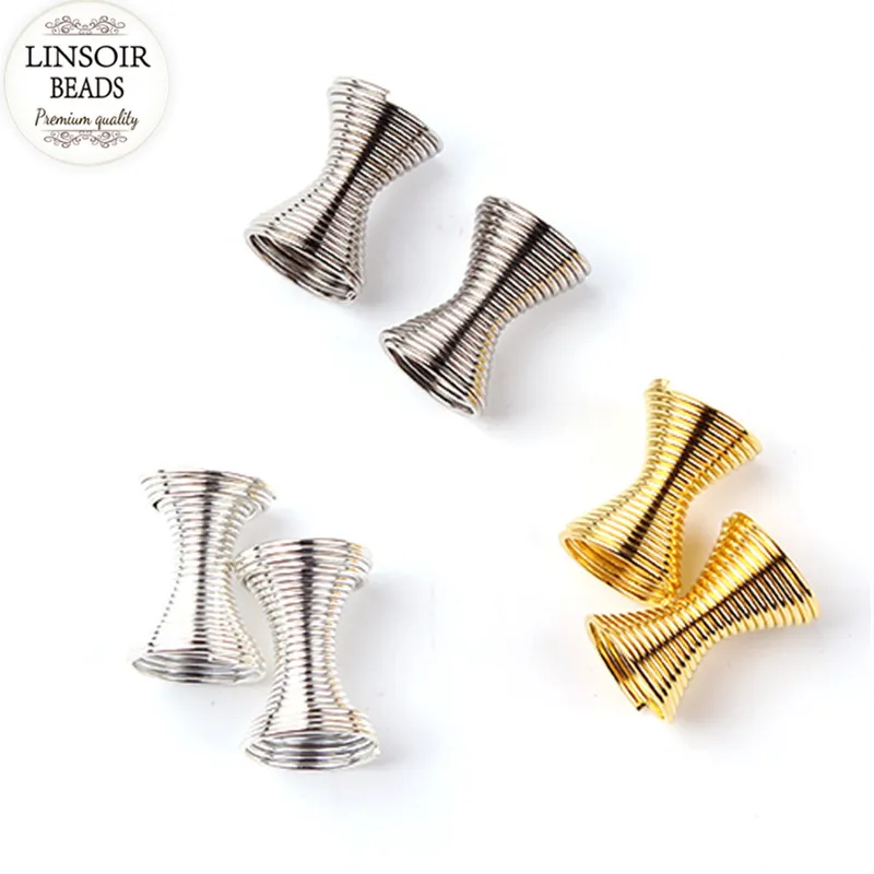 LINSOIR 20 шт./лот родий/золото/серебро цвет металлические Пружинные бусины колпачки