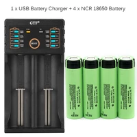 new ncr18650b battery 18650 3 7v 3400mah rechargeable li ion battery for laptop flashlight cell with universal battery charger