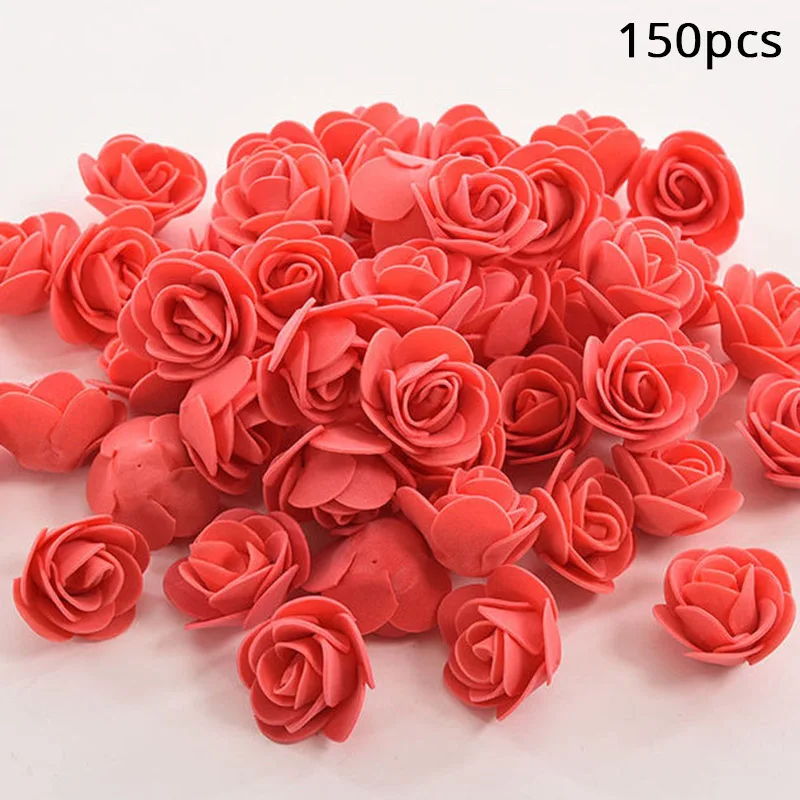 1Pcs Polystyrene Styrofoam White Foam Bear Mold Artificial Flower Head Rose Teddy Valentine's Day Gifts Party Wedding Decoration - Цвет: Red