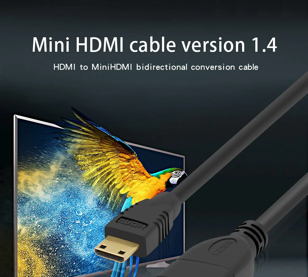 1080P 15 см мини HDMI к HDMI Женский кабель конвертер удлинитель 1,4 В мини HDMI удлинитель для камеры ПК ТВ проектор