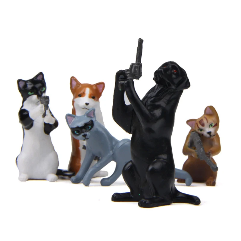 5 шт. декоративная игрушка в виде кошки собаки | Дом и сад