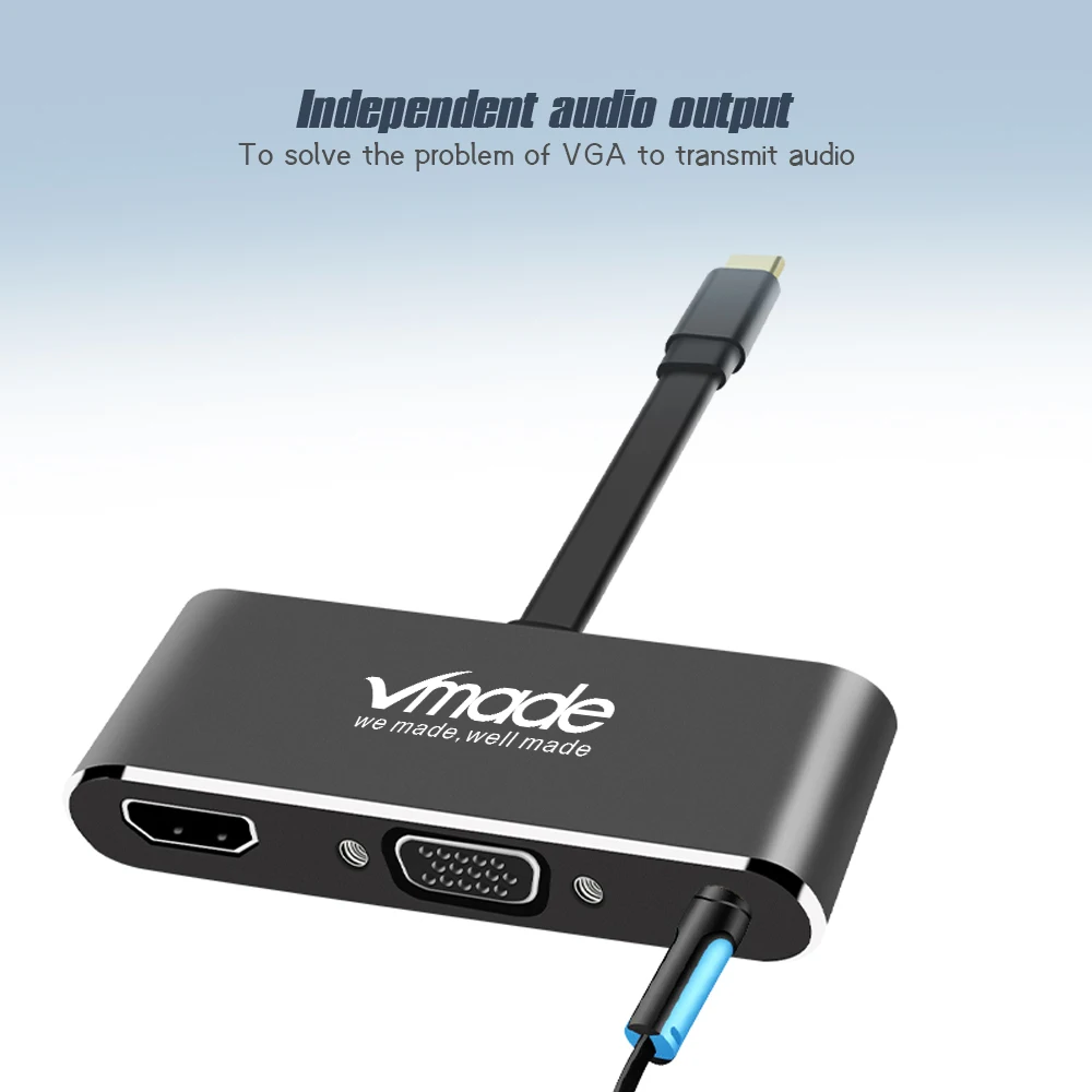 USB C type к HDMI VGA 3 5 мм аудио адаптер в 1 0 SD и TF карт ридер кабель Переходник для