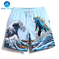 gailang brand sexy mens beach shorts board bermuda boxer trunks print men boardshorts swimwear swimsuits gay active wear