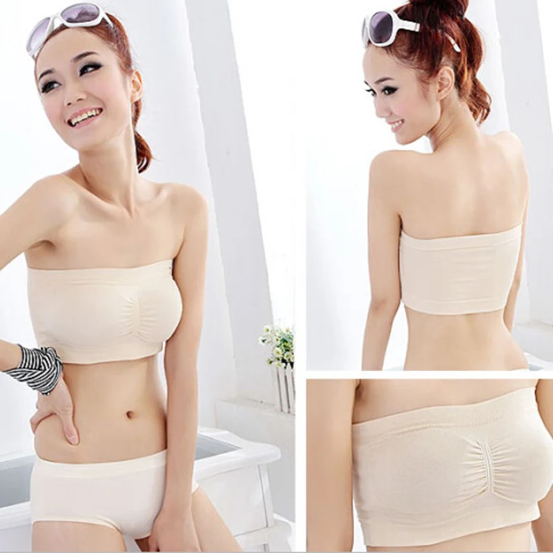 Пикантные Для женщин дамские без бретелек Трубы множество цветов комплект