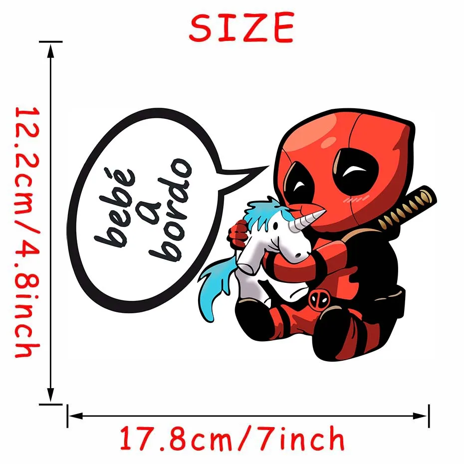 Забавные испанская детская настольная игра автомобиля Стикеры креативные милые Цвет супер герой Водонепроницаемый Стикеры для окна автомобиля хвост Предупреждение знак наклейка - Цвет: CS5609-B