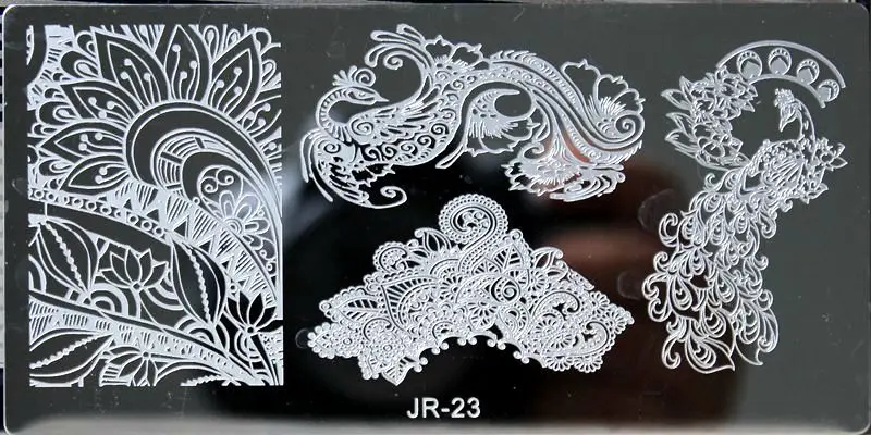 2017 Новый дизайн ногтей кружева #0023 6X12cm Гель-лак для транспортировка штамповки