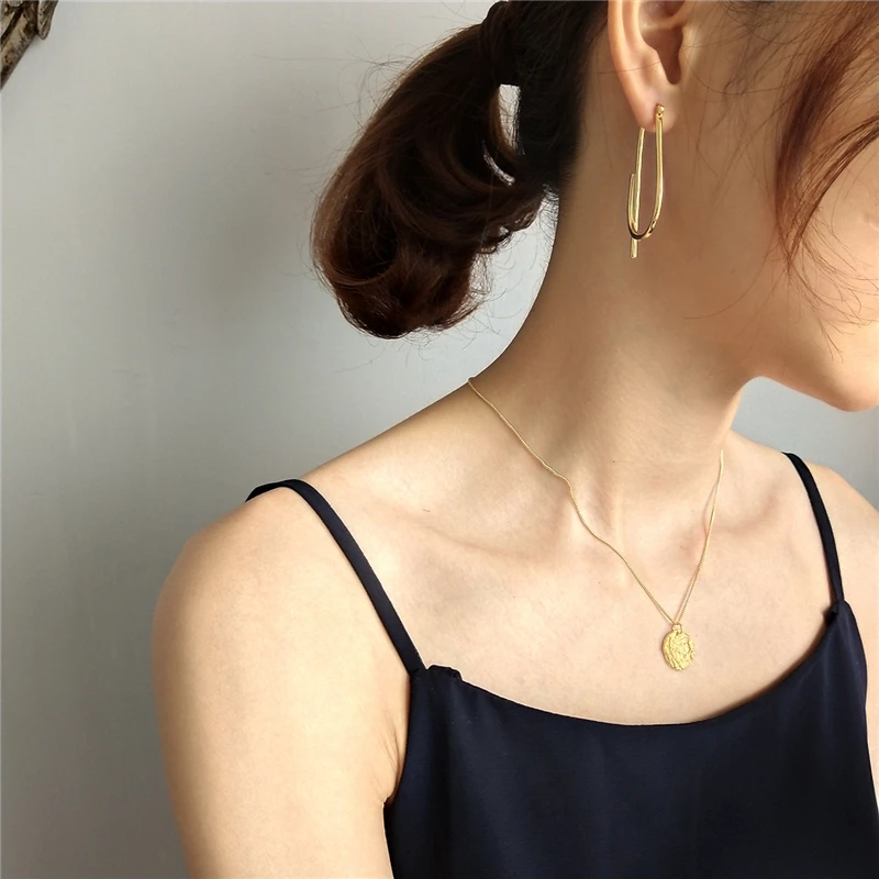 Серьги-кольца женские из серебра 925 пробы геометрической формы | Украшения и