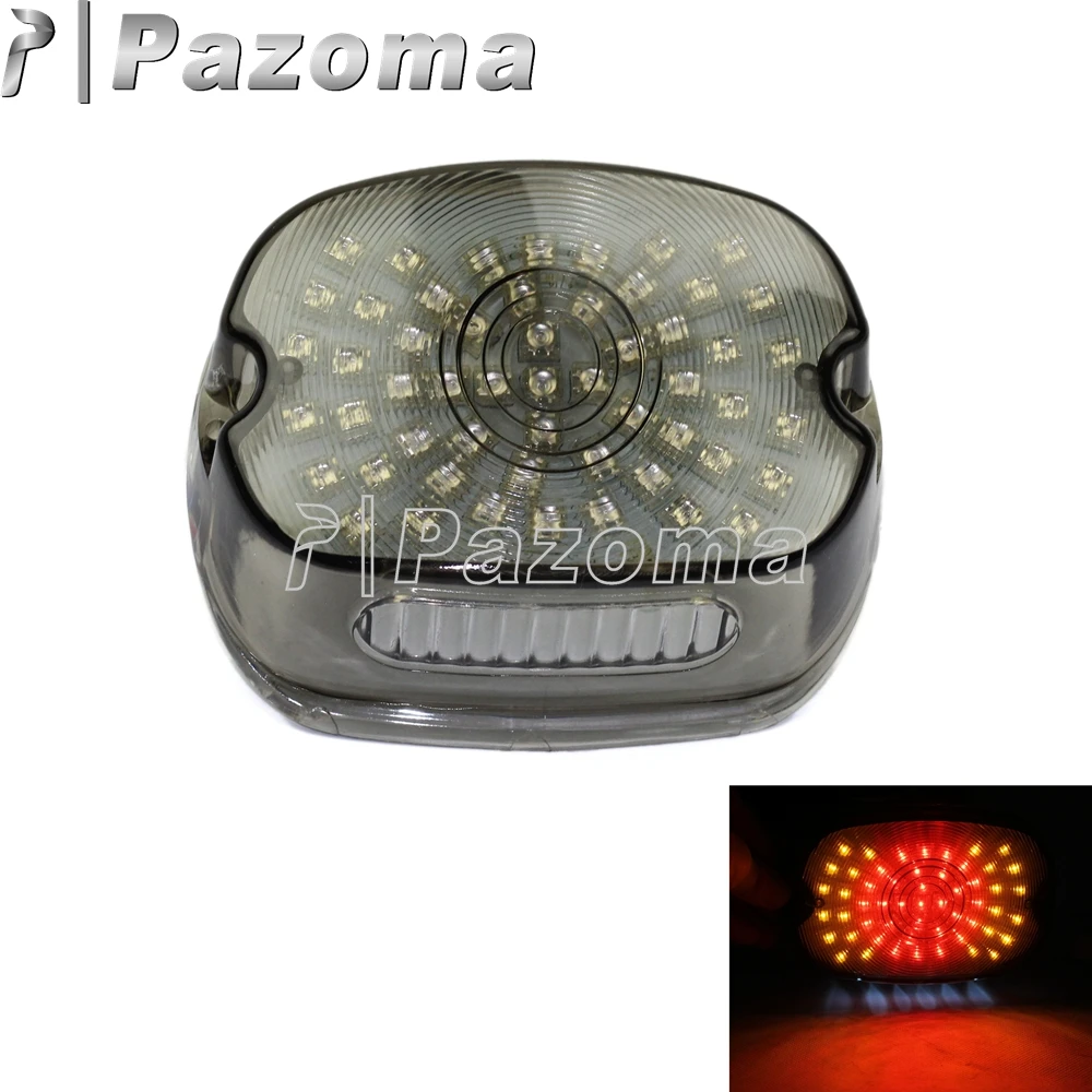 

PAZOMA МОТОЦИКЛ дым 12V светодиодный задний стоп-светильник с сигналом поворота светильник s для Harley