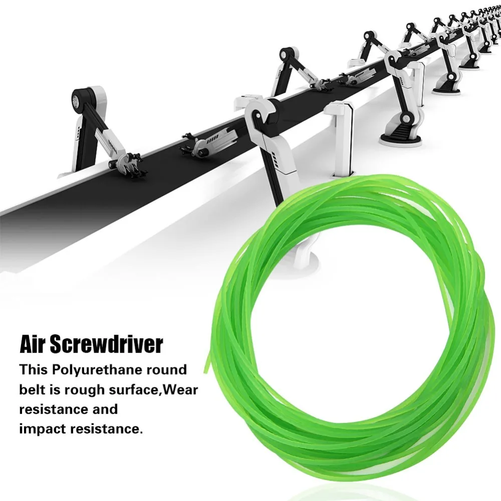 Полиуретановая круглая ленточная лента для передачи зеленая шероховатая