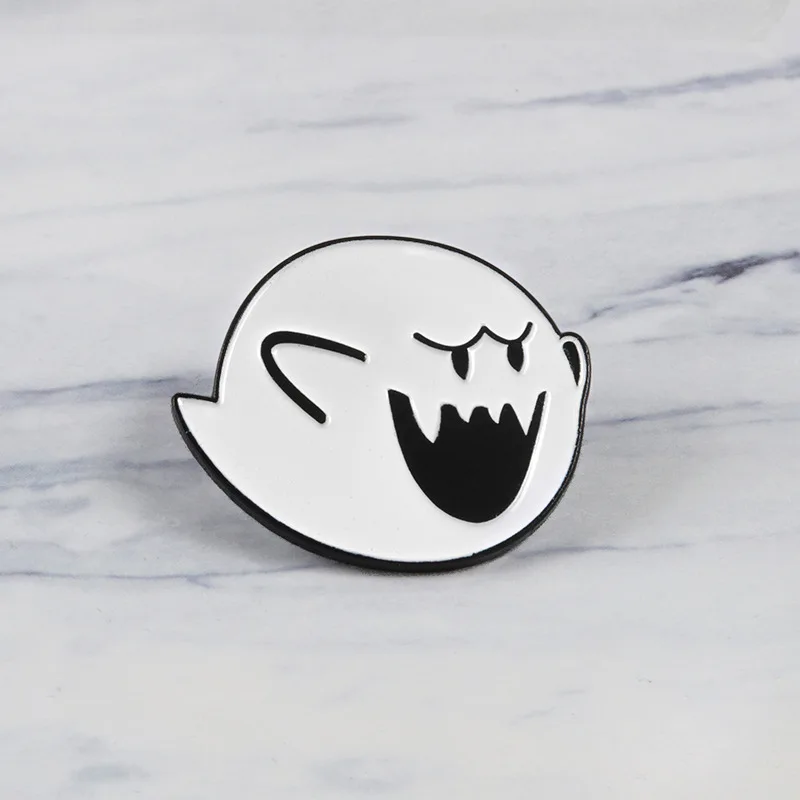 Эмалированная брошь с изображением героев мультфильмов Boo призрака для сумки