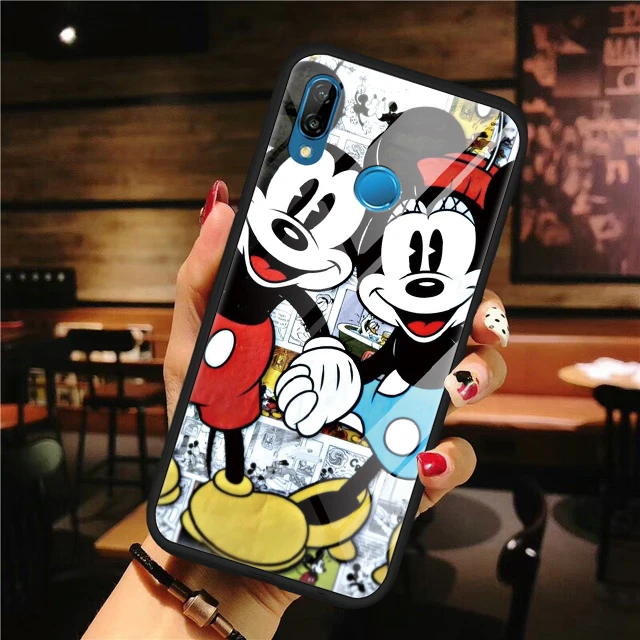 Мультфильм милый закаленное Стекло чехол для huawei Nova 3 3i 4 P20 P30 P9 P10 плюс P Smart Коврики 20X9 10 20 Lite рro Y9 чехол - Цвет: mnqwosho