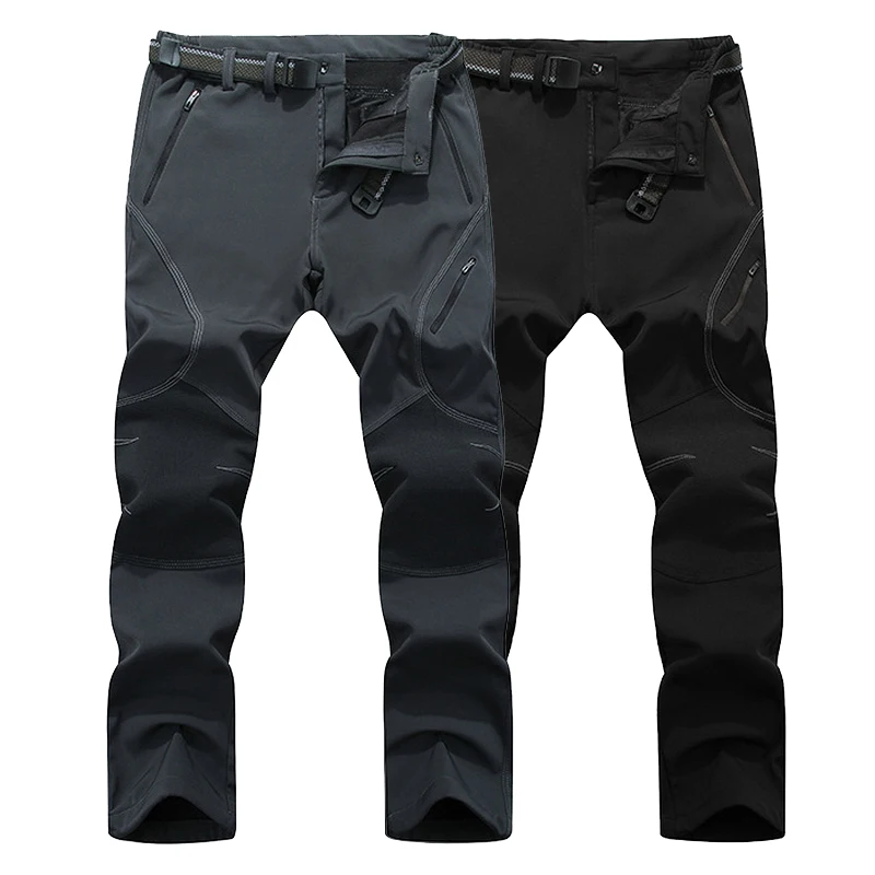 LoClimb флисовые походные брюки из кожи акулы, мужские зимние теплые водонепроницаемые флисовые брюки для походов на открытом воздухе, альпинизма, лыжного спорта, AM093