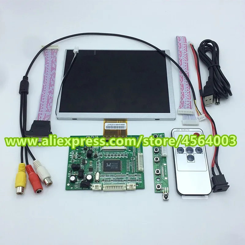 

7 inch TTL 800*600 60pin screen display 4:3 CLAA070MA0ACW LCD Monitor board controller VGA 2AV for raspberry pi driver board