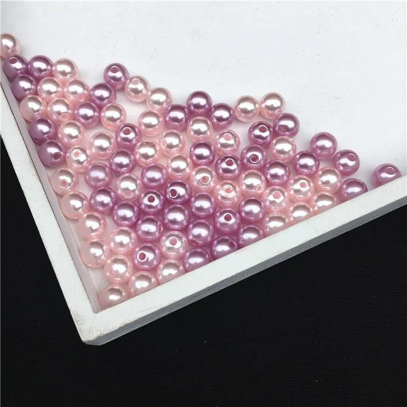 Purple Pink 36-500 штук 3/4/5/6/8 мм Цвет Прямые рваные имитация жемчуга DIY ручной работы из бисера бусины Материал для колье и сумки аксессуары - Цвет: Purple Pink