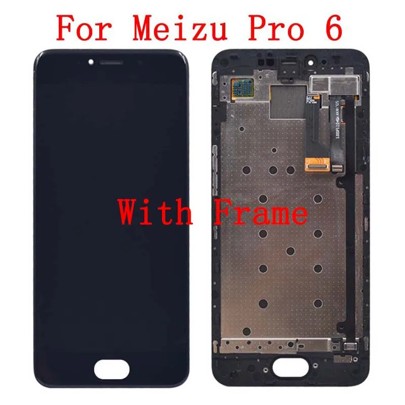 Тестирование ЖК-дисплей Meizu Pro 6 Plus ЖК-дисплей Дисплей кодирующий преобразователь сенсорного экрана в сборе Pro 6 ЖК-дисплей, с корпусом, запасные части для Meizu Pro 6s ЖК-дисплей