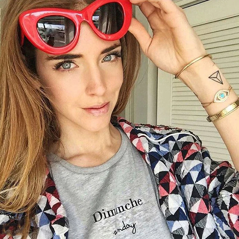 In-X Vintage cat eye sunglasses Ladies sun glasses women eyewear Large frame Fashion white oculos de sol feminino 2019 |