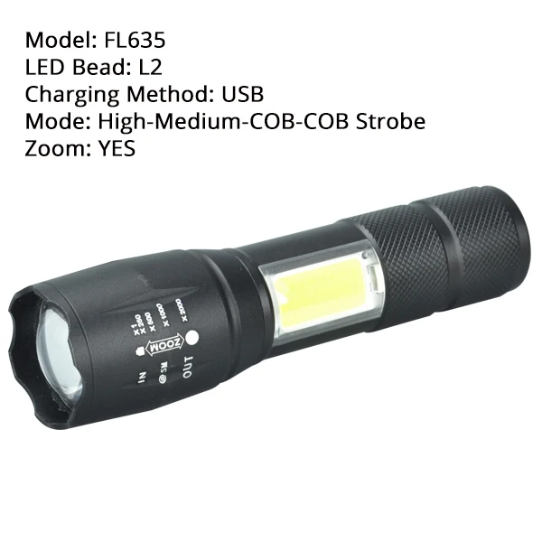 COB светодиодный светильник-вспышка со встроенным аккумулятором, мини-фонарь, USB лампа, масштабируемый перезаряжаемый XPE+ COB несколько режимов, светильник-вспышка s, белый портативный светильник