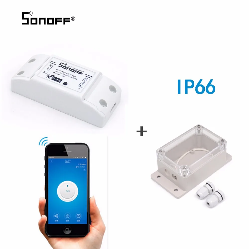 10 шт. базовый Беспроводной Wi-Fi переключатель Sonoff с водонепроницаемостью ipv67 |