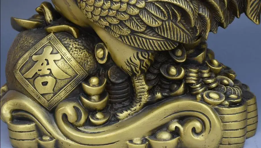 11 &quotКитайский Белоснежный мрамор из бронзовая фигурка для привлечения