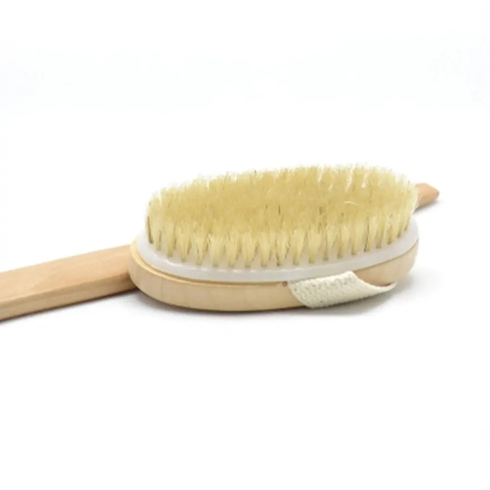 

2pcs* Skin Body Soft Natural Bristle the SPA Brush Wooden Bath Shower Bristle Brush SPA Body Brush without Handle