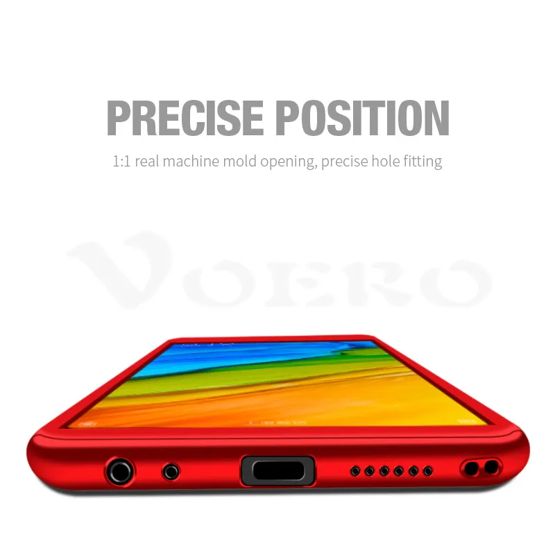 Voero 360 Полное покрытие чехол для Xiaomi Redmi 4X5 плюс 6A 6 Pro S2 Note 7 Чехол телефона