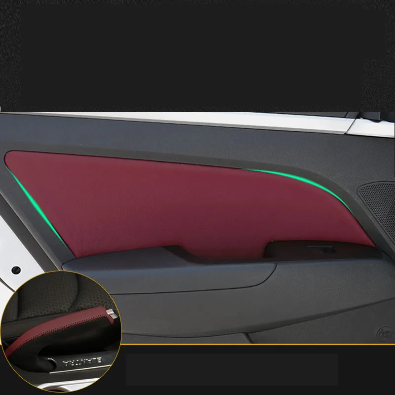 8 шт. цвет микрофибра кожа внутренняя дверь панель подлокотник крышка для Hyundai