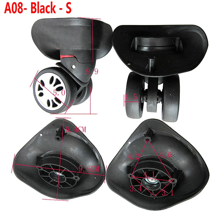 A08-HGL Replacement Luggage Wheels for Travel Suitcase Repair Hand Spinner Caster Parts Trolley Replacement Rubber