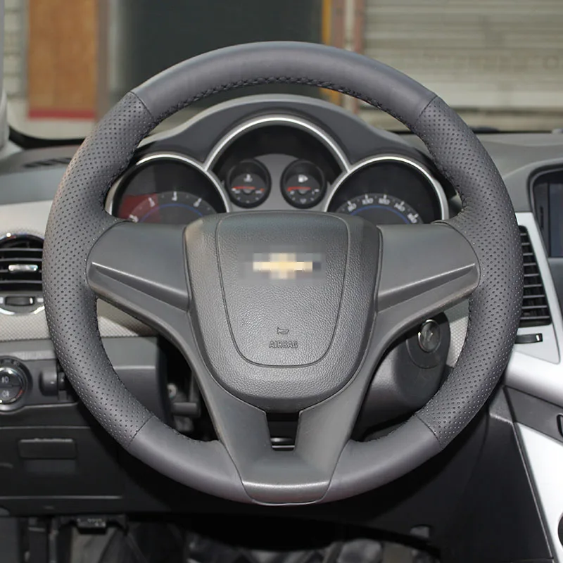Новый нескользящий черный кожаный чехол на руль для Chevrolet Cruze | Автомобили и