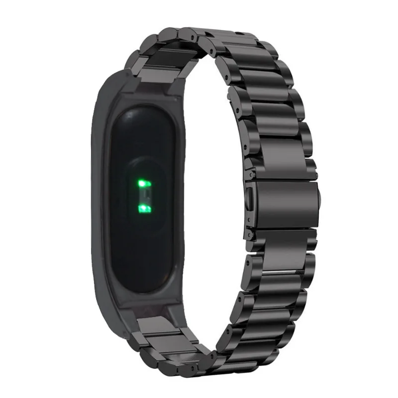 mi Band 2 ремешок металлический браслет Смарт-браслет аксессуары для Xiaomi mi ремешок 2 ремешок браслет из нержавеющей стали mi Band 2 ремешок