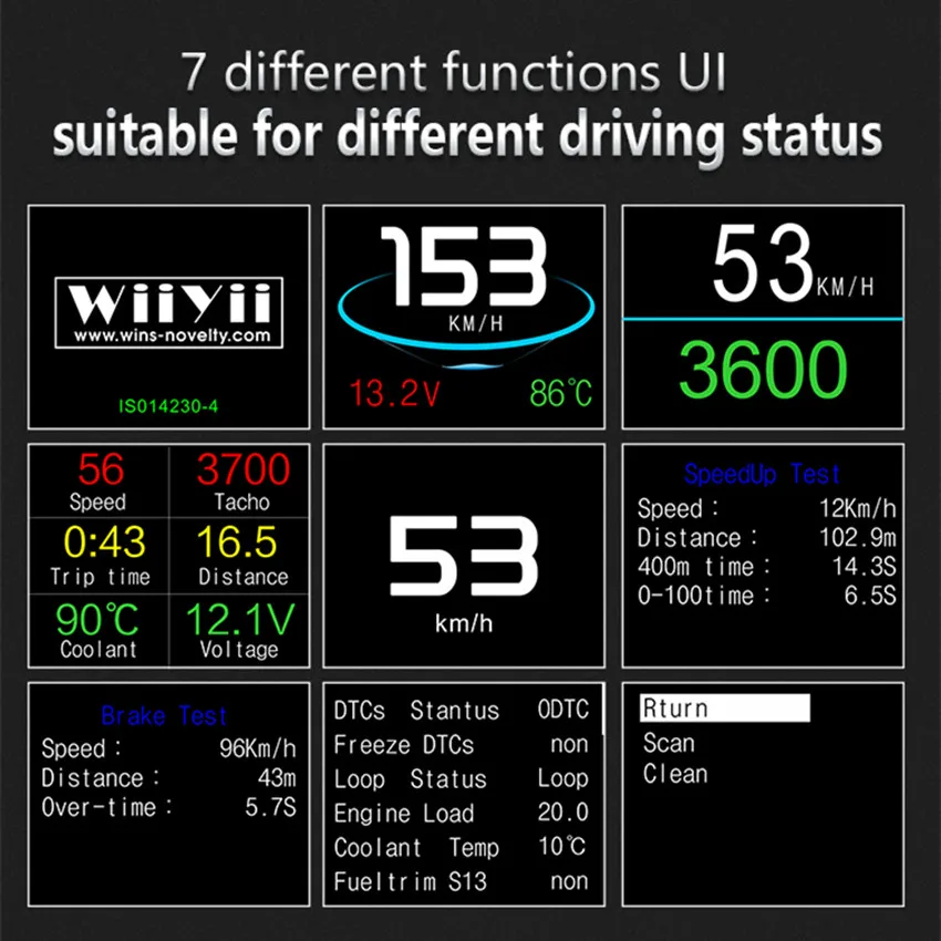 P10/T600 OBD OBD2 HUD Автомобильный бортовой компьютер Автомобильный цифровой gps компьютер для вождения дисплей спидометр датчик напряжения HUD