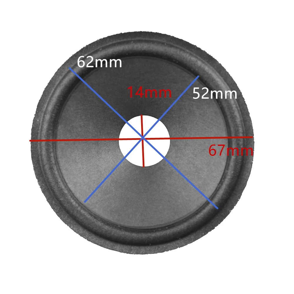 

2.5 inch Loudspeaker Woofer Paper Cone ( 67mm*62mm*52mm*14mm) 15mm Height With Cloth Edge Speaker Paper Cone
