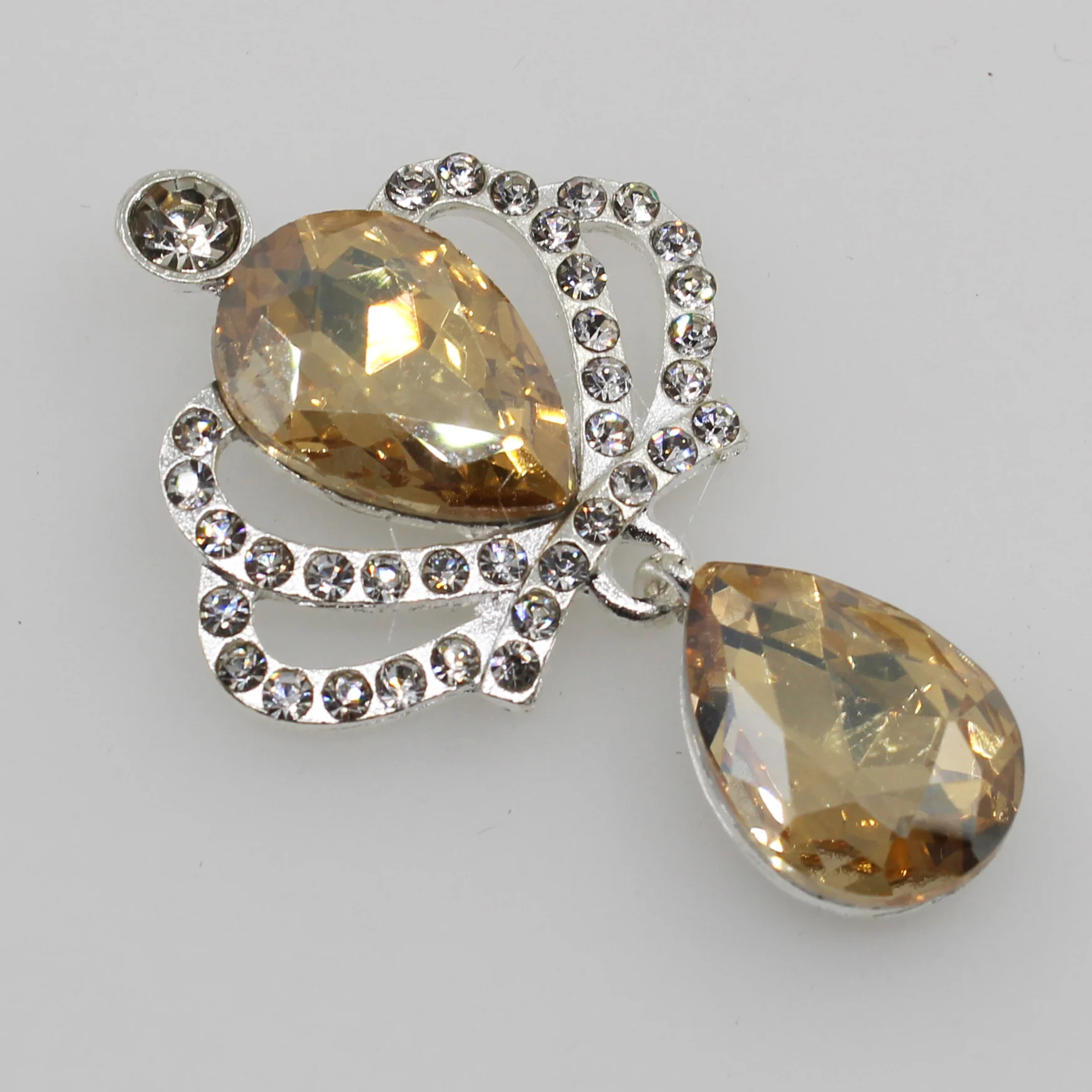 Модные стеклянные стразы цвета шампанского 5 шт. корона для свадебного декора