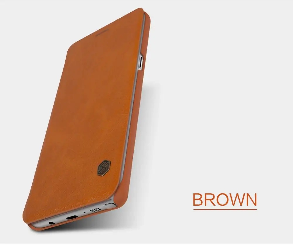 Nillkin СПС samsung Galaxy Note fe Fan Edition чехол Qin PU чехол на магнитном замке samsung Galaxy Note fe Fan Edition чехол задняя крышка - Цвет: Brown