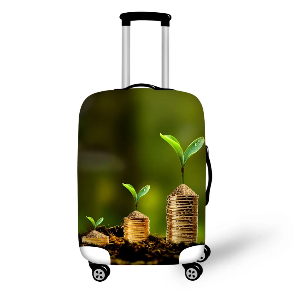 Green life germination travel accessories suitcase protective covers 18-32 inch elastic luggage dust cover case stretchable | Багаж и