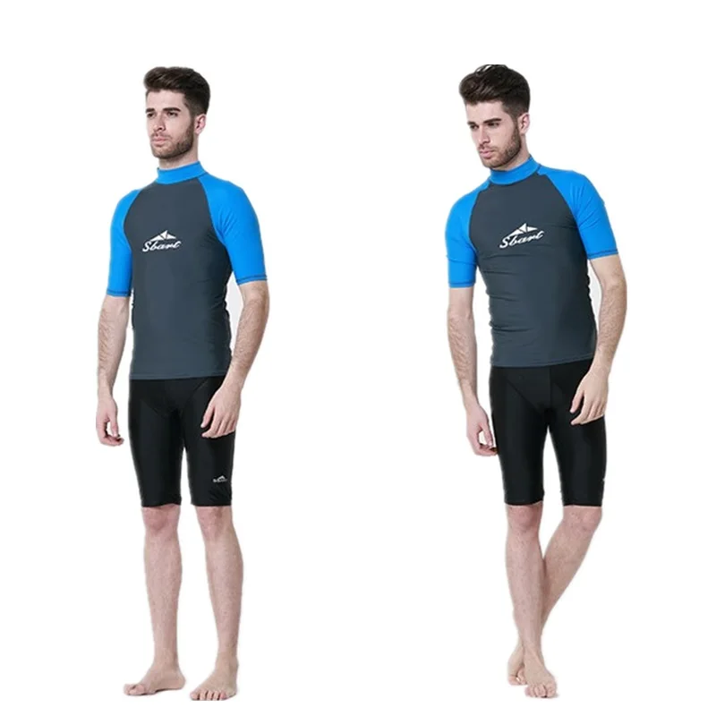 Летняя мужская футболка для серфинга с коротким рукавом футболки дайвинга топы