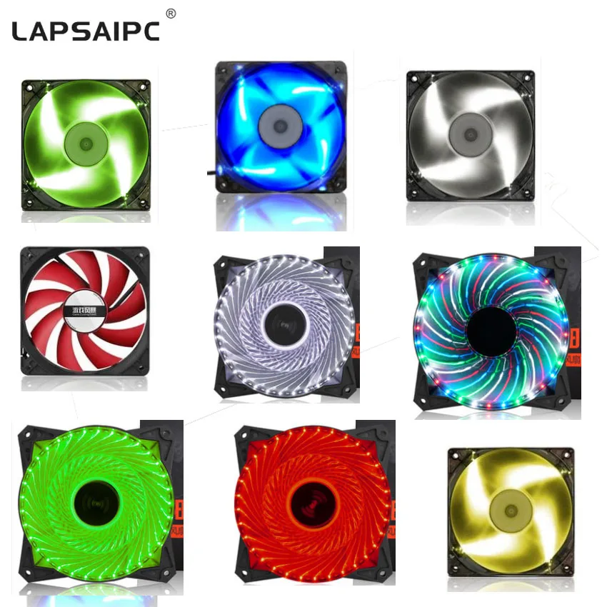 Корпус компьютера, 12 см, вентилятор охлаждения корпуса, RGB регулировка, тихий светодиодный светильник, охлаждение, бесшумный кулер для настольного компьютера Корпус компьютера, 12 см, вентилятор охлаждения корпуса, RGB регулировка, тихий светодиодный светильник, охлаждение, бесшумный кулер для настольного компьютера