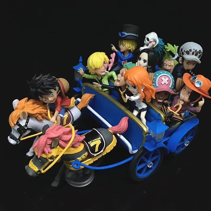 11.5CM Japanese anime figure one piece luffy carriage ver 20th anniversary action collectible model toys for boys | Игрушки и хобби