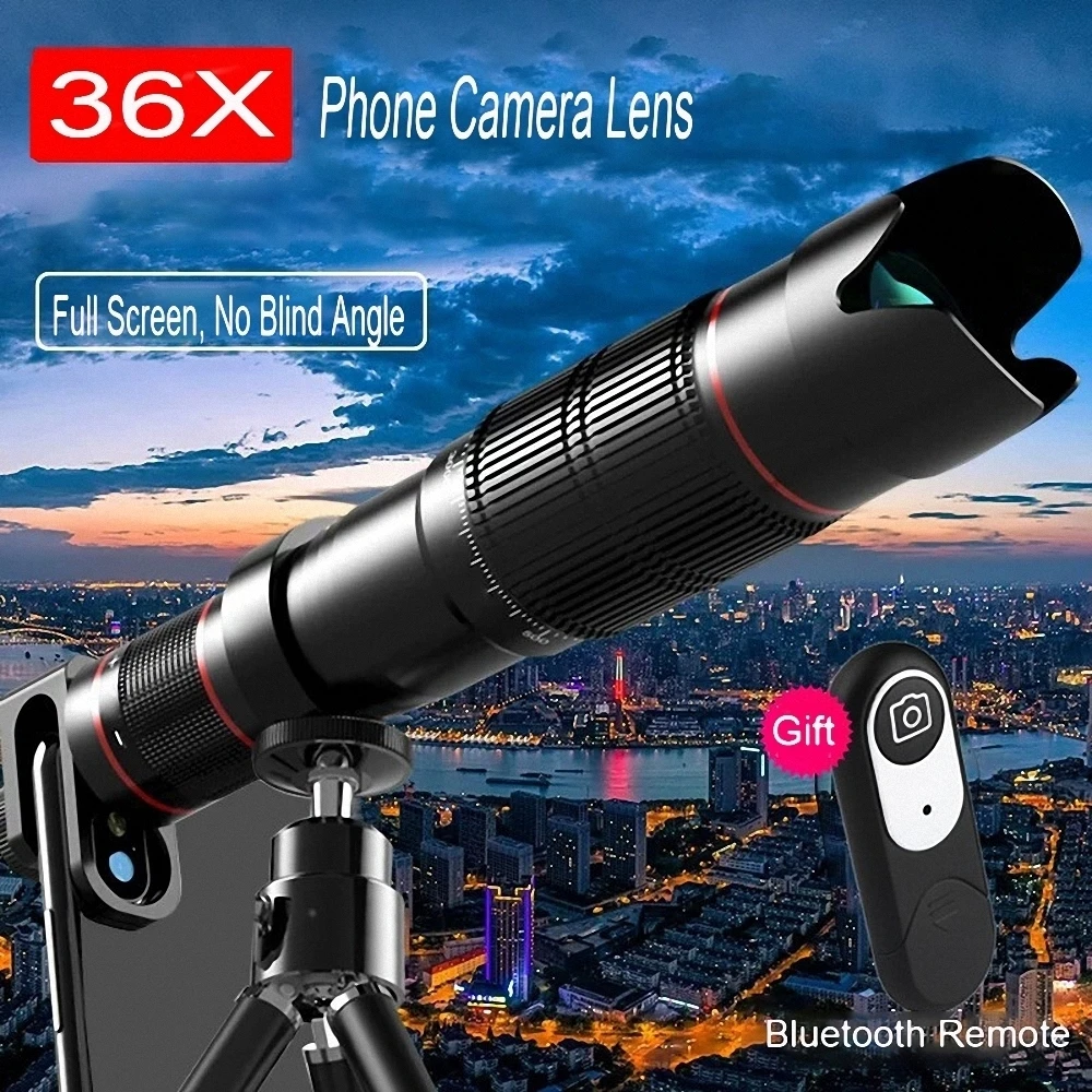 HD 4 K 36x телескоп для мобильного телефона камера оптический зум объектив для iPhone samsung huawei Xiaomi смартфон телеобъектив
