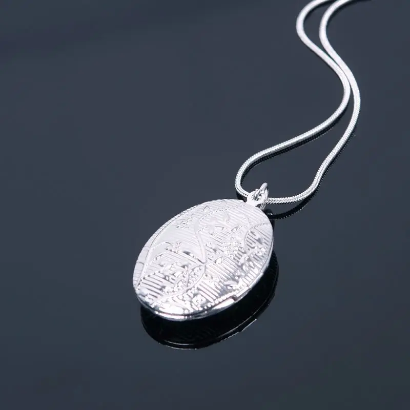 Модные украшения кулон с фото винтажный стиль длинная цепь ожерелье серебряным