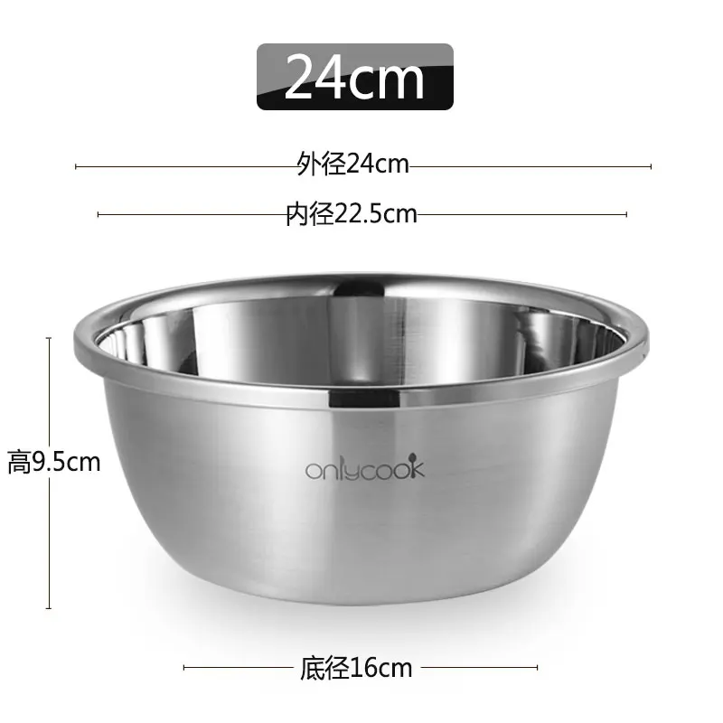 24cm 1 шт. Миска двухслойная анти-обжигающая изоляция углубление SUS 304 Нержавеющая Сталь современная мода экологичный красивый дом - Цвет: 24cm