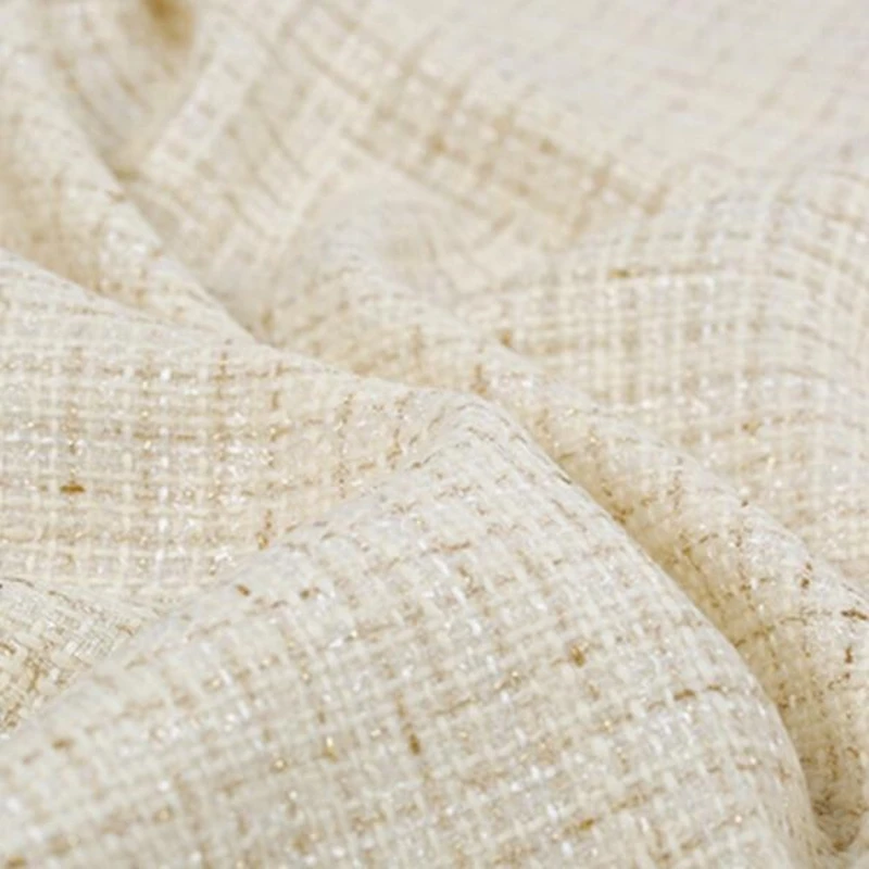 Шерстяной твидовый материал для шитья Весенняя Европейская и американская ткань