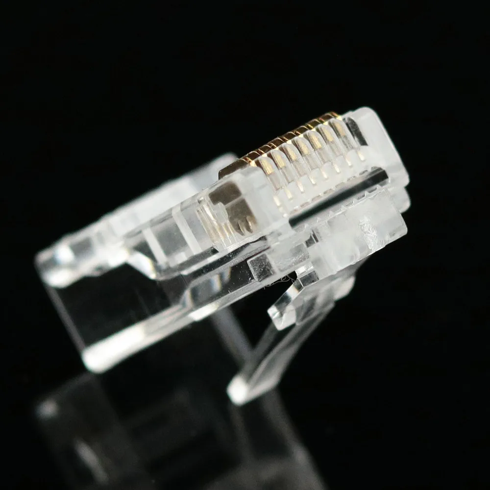 100 шт. Cat5E RJ45 8P8C EZ разъем Cat6 RJ 45 Ethernet кабель Разъем Cat 6 сетевой Кристалл головка