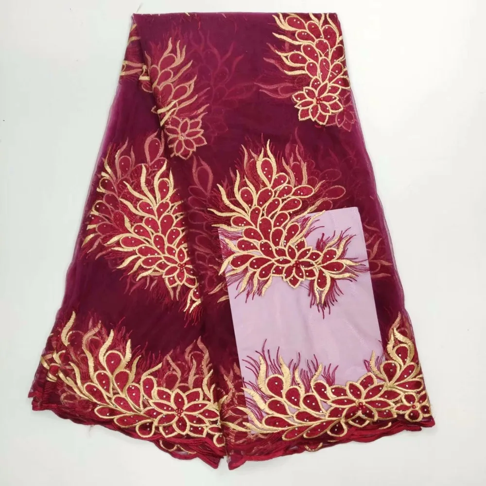latest african tull lace fabrics high quality 2019 french net fabric with Stones and 3d dresses for women | Дом и сад