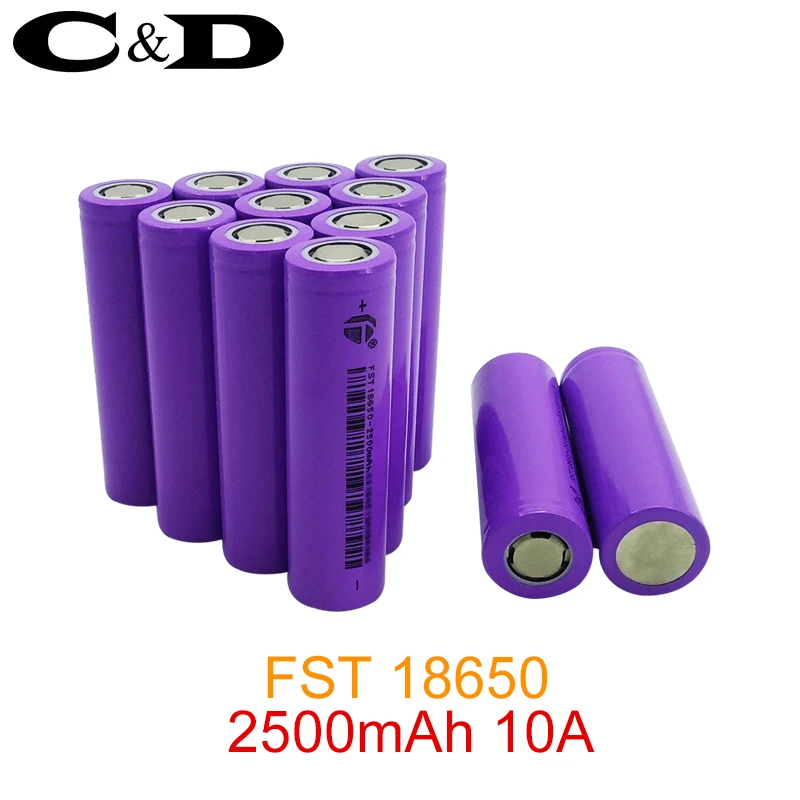 18650 3 7 V 10A 2500 mAh литий-ионная аккумуляторная батарея для фонарика power Bank игрушка
