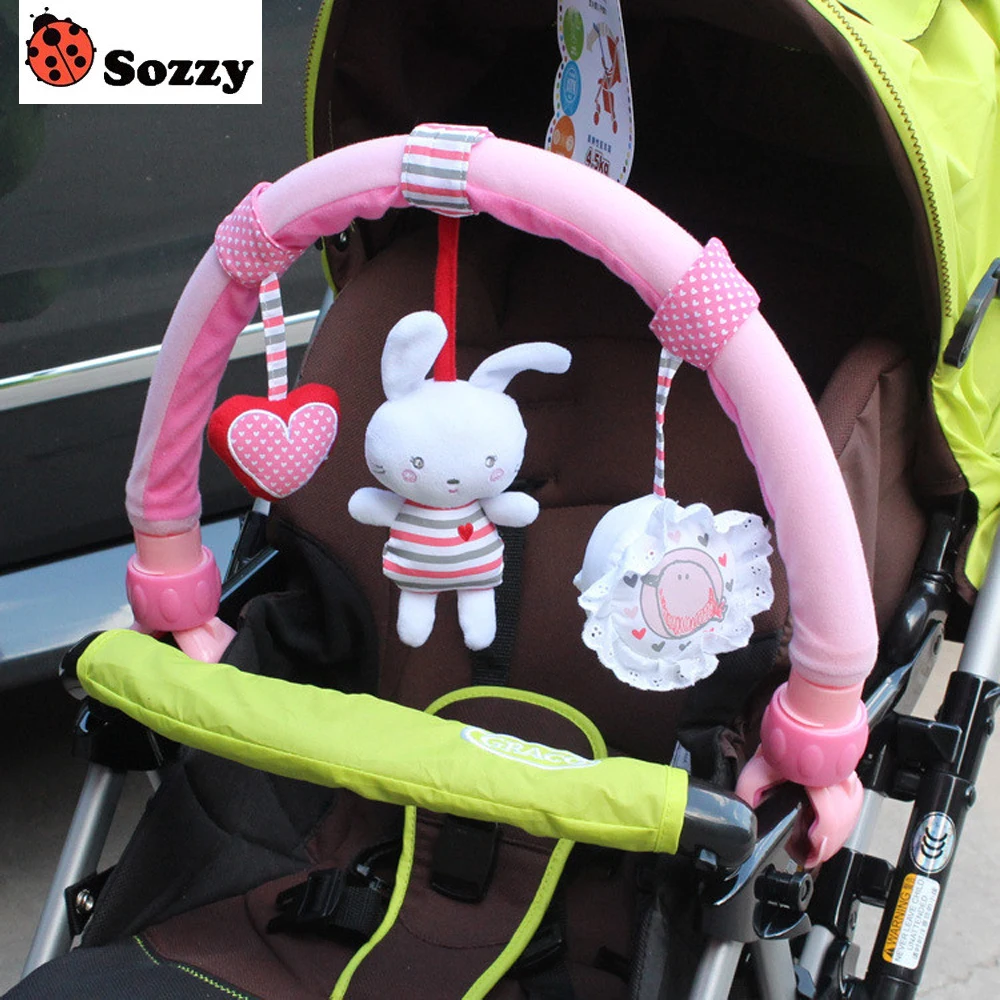 1 шт. Sozzy Baby подвесная розовая игрушка в виде кролика красного сердца слона